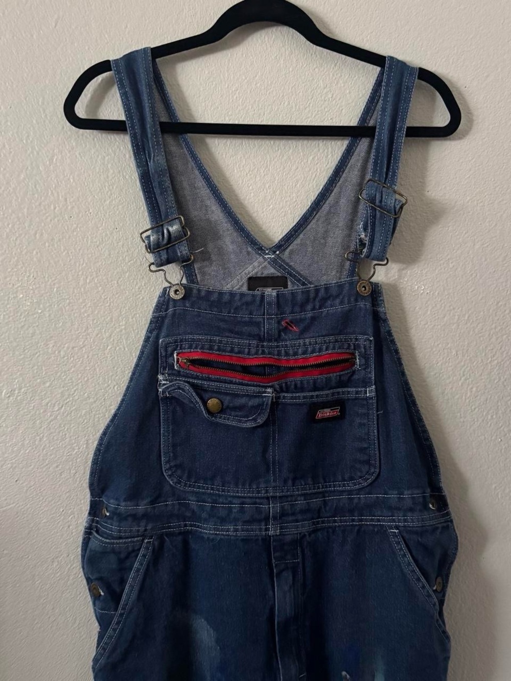 size small Dickies blue jean painters overalls